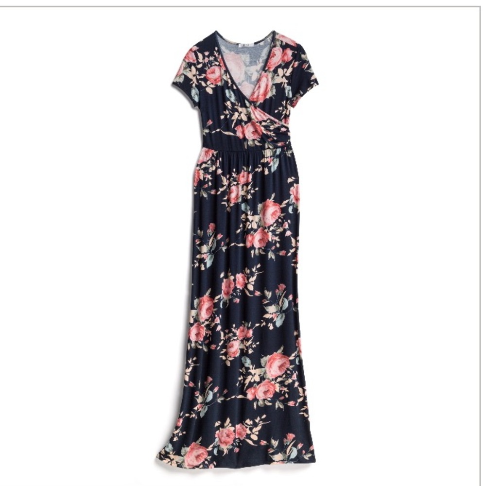 Floral Maternity Maxi Dress